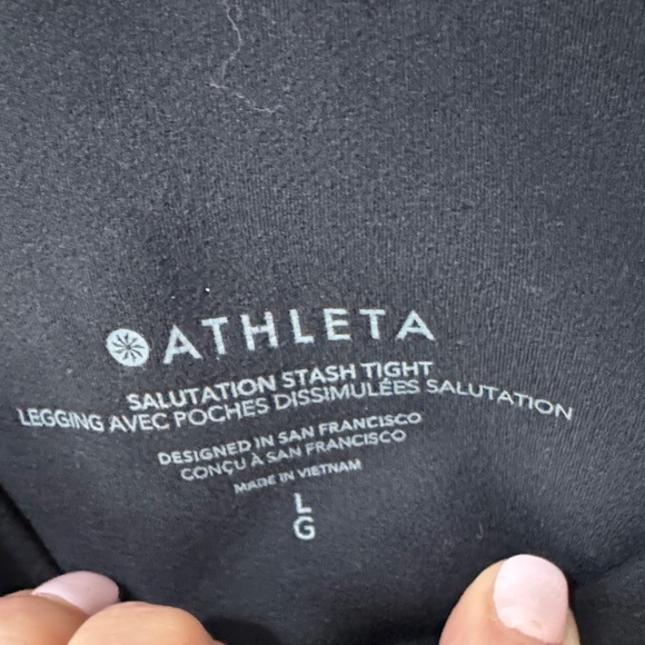 Athleta Salutation Stash High Rise Black Women's Leggings - Picture 5 of 6
